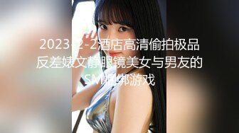 2023-2-2酒店高清偷拍极品反差婊文静眼镜美女与男友的SM捆绑游戏